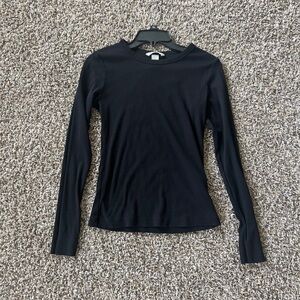 H&M Black Ribbed Tee